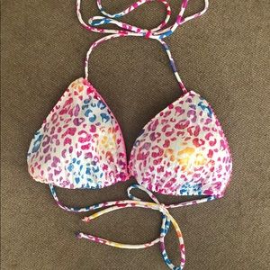 Rainbow Cheetah Bikini Top